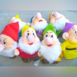 Disney Store set of 7 Dwarves Plush Toys